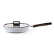 MGC Frying pan Ceramic Frying pans nonstick with lid German style non stick frying pans PFAS-Free White
